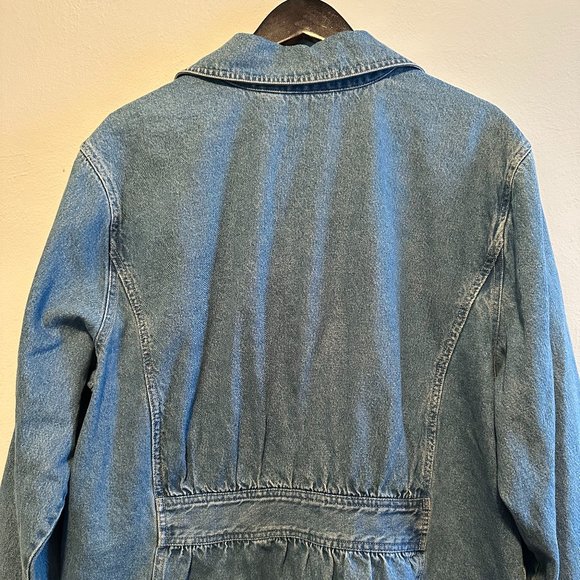 VINTAGE '90s Out of the Blue by J. Jill Boho Button-Up Denim Jean Jacket Size 3X - Picture 11 of 16